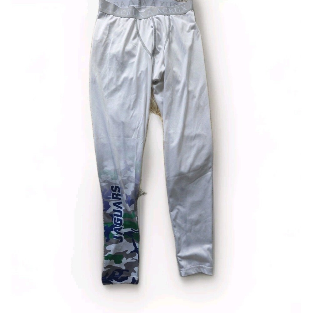 ACRUX White Jacksonville Jaguars Men's Sport Tights Pants Size S/M Athletic